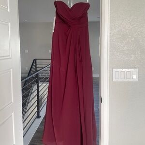 Azazie Arabella Allure Cabernet Bridesmaid Dress NWT